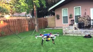 Aggressive Flying of DJI F550 - View of Hexacopter and Gimbal