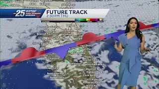 Warm and chance for rain this week