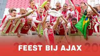 Kampioensfeest van Ajax | Beelden uit de kleedkamer en vanaf het ArenA-dek