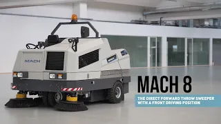 MACH 8 Industrial Sweeper | Heavy-duty Ride-on Cleaning Machine