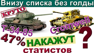 Т-34-85 и Cromwell | Один бой сразу на двух танках. Как играть без голды внизу списка.