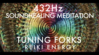 FULL MOON 432Hz Soundhealing | Tuning Forks & Cymatics | 7 Chakra Healing | Reiki Energy