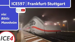 Führerstandsmitfahrt/Cabride Frankfurt-Stuttgart *ICE 597* (ICE4 II BR412)