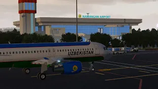 Yekaterinburg (Koltsovo) - Namangan! Airbus A320 Uzbekistan Airways UK32014! Flight Factor A320-214