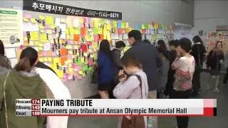 Korea pays tribute to ferry disaster victims