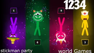 Stickman Party  1234😂 Players Games 2024#stickman #stick #game #1234 #stickmanparty