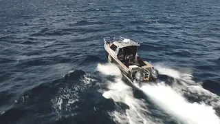 Rough Water Test - Kingfisher Powercat 670 - Raw Footage