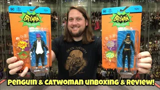 Batman 66 McFarlane Toys Catwoman & Penguin Unboxing & Review!