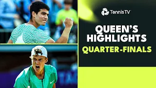 Alcaraz Faces Dimitrov; Rune, Norrie & More Feature | Queen's 2023 Highlights Quarter-Finals