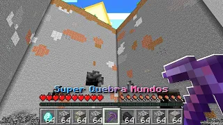 Minecraft MAS você MINERA um CHUNK INTEIRO!