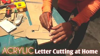 How to Acrylic Letter Cutting at Home | Without Laser CNC Machine || VIJAY TECH IDEAS ||