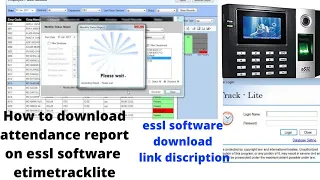 How to download attendance report on eSSL software etimetracklite software