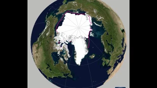 Arctic September sea ice extent, 1979 to 2016