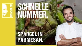 Schnelles Spargel-Rezept gratiniert in Parmesan von Steffen Henssler