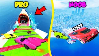 GTA 5 MEGA RAMP CHALLENGE NOOB VS PRO WITH CHOP INSANE