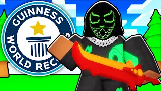 I Spent 24 HOUR BREAKING WORLD RECORDS.. (Roblox Bedwars)