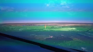 Landing on Schiphol airport runway 27 EHAM, BVB 111.55. in a  Boeing 737 simulator