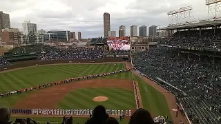 Ukrainian National Anthem Being Sung at Wrigley Field Chicago Cubs Opening Day 4/7/22