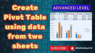 Create Pivot Table using data from two sheets | Advanced Excel with #dataeduworld | ES1V22