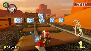 Kalimari Desert - Toad Gameplay 150cc Mirror Mode DLC (Mario Kart 8 Deluxe)