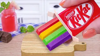1000+ Miniature Chocolate Cake 🍫🌈 Miniature Rainbow KITKAT Decorating Recipe | Mini Cakes Making
