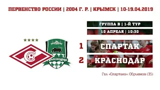 Обзор матча "Спартак" (2004 г. р.) - "Краснодар" 1:2