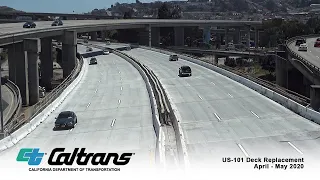 Caltrans US-101 Deck Replacement 4K Time-Lapse from EarthCam