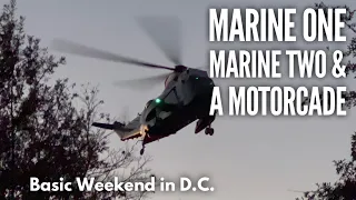 Marine Two and Marine One landings on a relatively boring weekend.