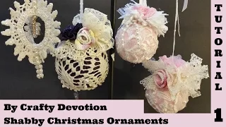 Diy 1, Pink Bauble, Christmas Ornament, Shabby Chic Decor, Fabric Crafts,
