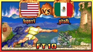 Super Street Fighter 2x - SuperrV (USA) VS (MEX) _yito2k_ [ssf2xj] [Fightcade] [FT10]
