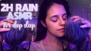 2H RAIN ASMR for Deep SLEEP ☔ Closeup Slow Whispering ☔ You can close your eyes