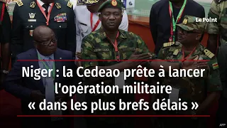 Niger : la Cedeao prête à lancer l'opération militaire « dans les plus brefs délais »