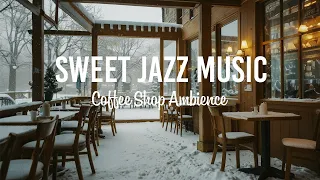 Gentle Romantic Saxophone Jazz Music In A Cozy Bar Space For Relaxation And Good Mood Snowfall