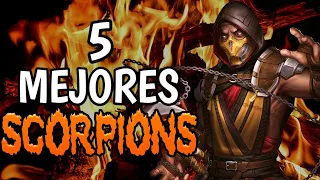 los 5 mejores SCORPIONS que hay ACTUALMENTE en MK Mobile 🦂 ¡MUY BUENOS! | Mortal Kombat Mobile