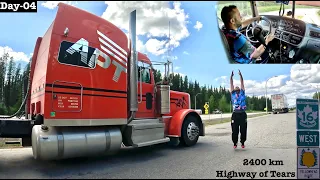 Risky Downhill Driving on Peterbilt Manual transmission | Trucking in Canada