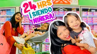 24 HORAS siendo NIÑERA 👶CUIDÉ a NIÑA en LOS TERRIBLES 2 AÑOS ¡Ayudaaa!  | Conny Merlin