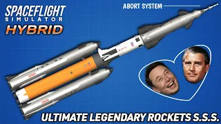 Building The Hybrid Rocket of SLS, Starship & Saturn V Rockets in Spaceflight Simulator