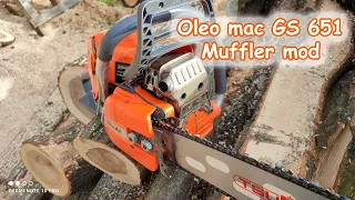 Oleo Mac GS 651 stock muffler vs dual port muffler