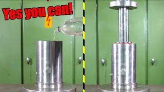 Can You Compress Water With Hydraulic Press Using 2000 Bars / 29 000 psi of Pressure?