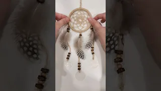 DIY Dreamcatcher with seashell flakes 🤎  EASY & Simple pattern ! New tutorial #TheCraftCat