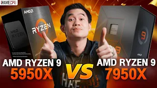 ไขข้อสงสัย AMD Ryzen 9 5950X VS 7950X ตัวท็อปของรุ่นไหนจะแรงกว่า ! | iHAVECPU