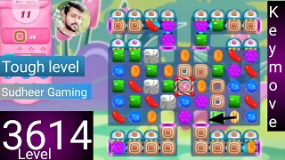 Candy crush saga level 3614 । No boosters । Tough level । Candy crush 3614 help। Sudheer Gaming