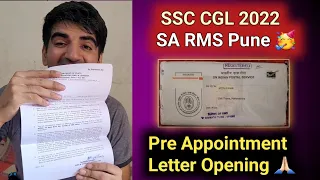 Opening my Pre Appointment Letter 🥳 SSC CGL 2022 Sorting Asst. Pune Division जय सियाराम जय हनुमान 🙏🏻