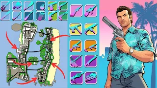 HOW to get ALL WEAPONS in gta VICE CITY ( Locations of all weapons)