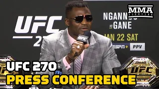 Francis Ngannou Gets Heated With Reporters, Full Presser Highlights | UFC 270 | MMA Fighting