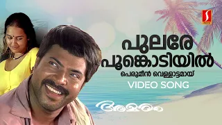 Pulare Poonkodiyil Video Song | Amaram | Mammootty | KJ Yesudas | Lathika | Raveendran | Kaithapram