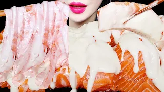 ASMR SALMON EATING SHOW MUKBANG SALMON SUSHI NO TALKING