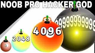 NOOB VS PRO VS HACKER VS GOD   in Yoga ball run 80xx