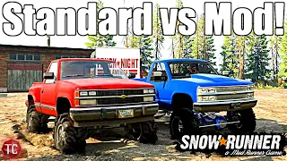 SnowRunner: Chevy K1500 STANDARD vs MODDED