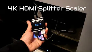 4K HDMI Splitter Scaler 1 x 2